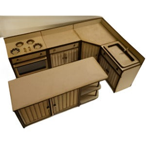 Laser Cut kitchen Sink Kit With Wooden Taps
