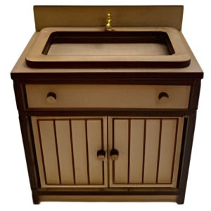 Kitchen Sink Unit Kit With Metal Taps
