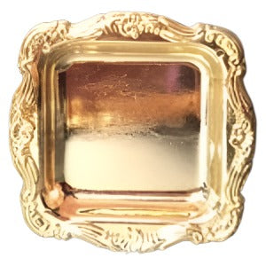 Gold Tray Large Square Plastic
