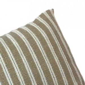 Beige and White Stiped Cushion Pack of 2
