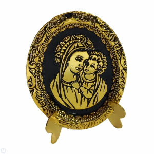 Gold Plate With Mother & Child