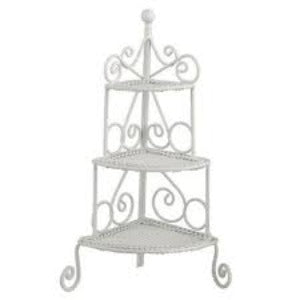 White Wire Corner Shelf