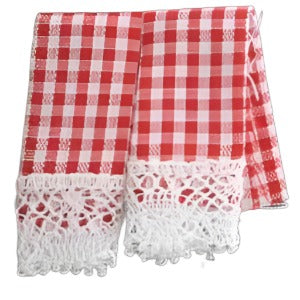Tea Towels Red Gingham