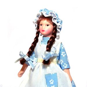Victorian Girl In Blue Dress
