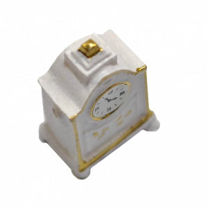White Clock With Gold Edging