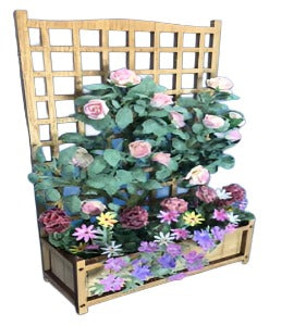 Trellis Planter Box Kit Flowers Not Included