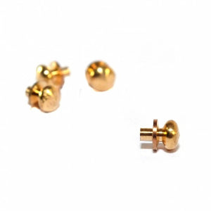 4mm Antique Brass Door Knobs Pack of 4
