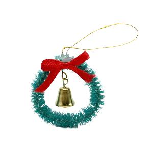 Wreath With Bell and Hanging Loop