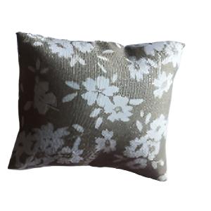 Beige and White Floral Cushion