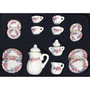 Tea Set 17pc Pink Flower