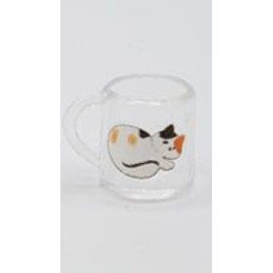Clear Mini Cat Mug With Decal