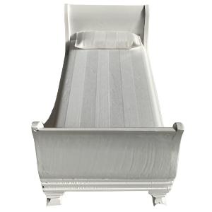 Single Sleigh Bed White