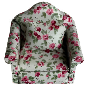 Armchair Burgundy Floral