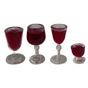 Glass of Red Wine Set of 4