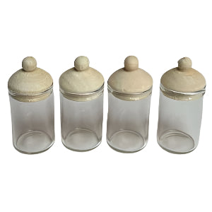 Set of 4 Large Jars With Lids