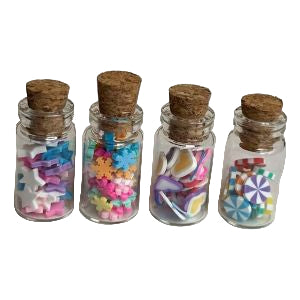 Filled Bottles Set of 4