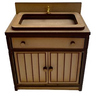 Laser Cut kitchen Sink Kit With Wooden Taps