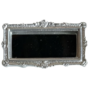 Fancy Silver Rectangle Mirror