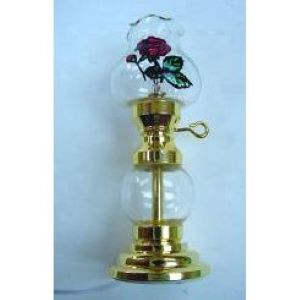 Oil Lamp With Rose Detail