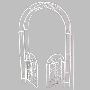 White Wire Archway With Gates