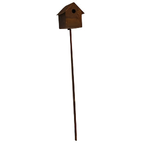 Rustic Birdhouse on Spike