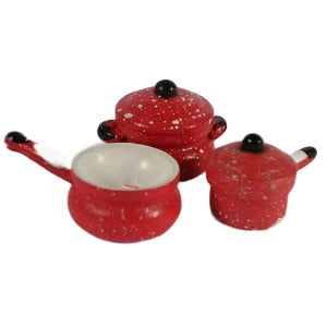 Red Saucepan Set