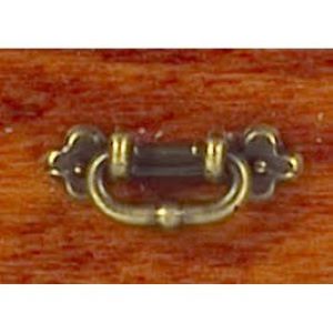 Oval Drop Handle Antique Brass