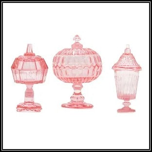 Candy dishes Pink 3pc