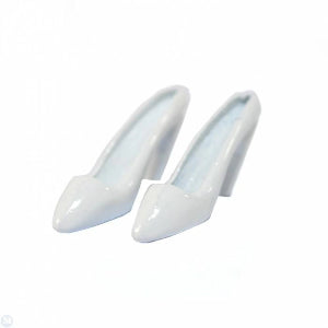 Pair of White High Heeled Shoes