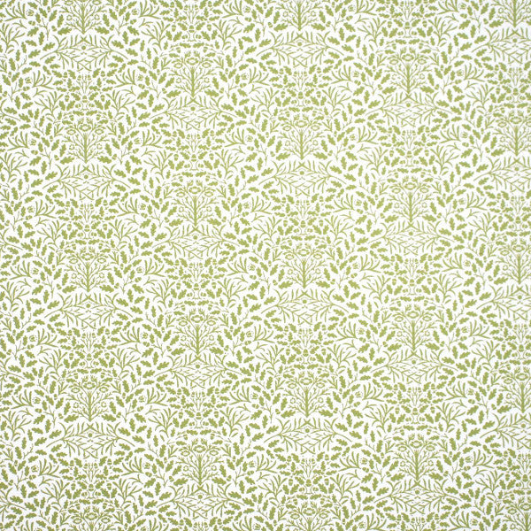 William Morris Green On White Wallpaper