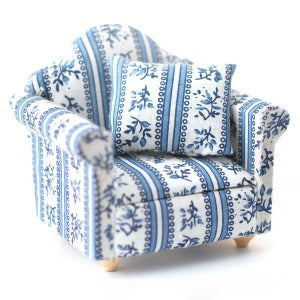 Armchair Blue Pattern