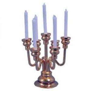 7 Arm Antique Gold Candelabra