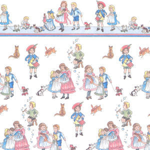 Children's Design Wallpaper White