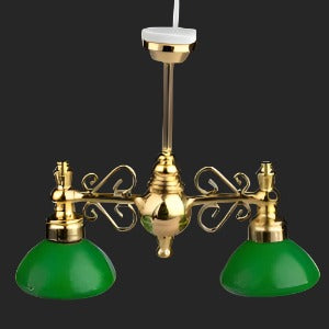 2 Arm Green Shade Light