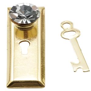 Crystal Classic Knobs with Key 2pcs