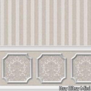 Annabelle Wainscot Mural Grey Silver