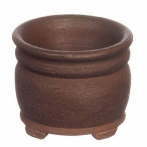 Small Round Pot Brown