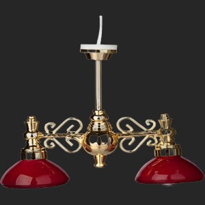 2 Arm Red Shade Light