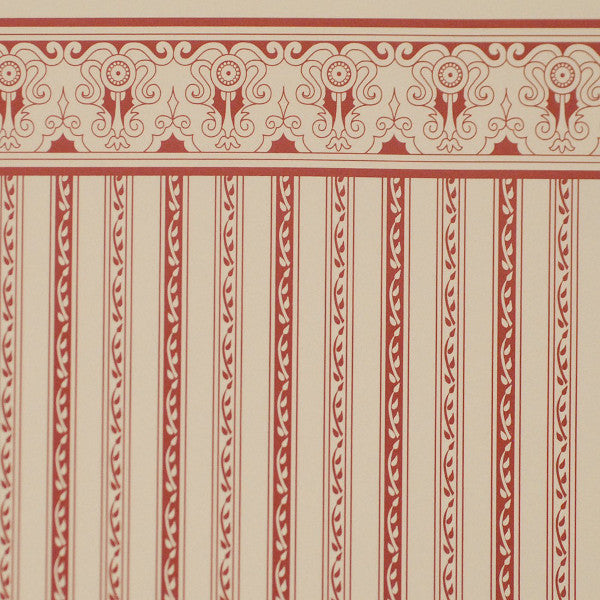 Regency Burgundy Stripe Wallpaper
