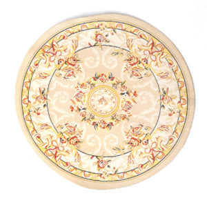 Cream Circular Rug
