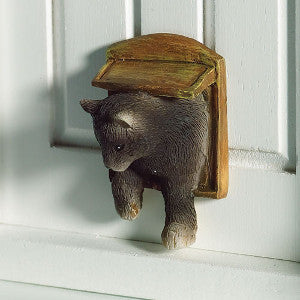 Smokey In A Cat Flap