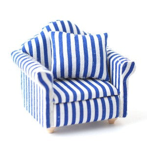 Armchair Blue Stripe