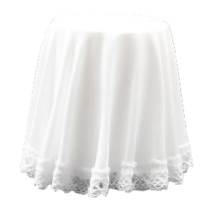 Skirted Table White