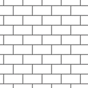 A3 Embossed White Metro Tiling Dark Grout