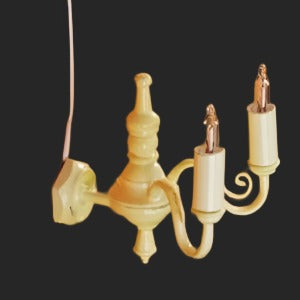 2 Arm Candle Cream Wall Light