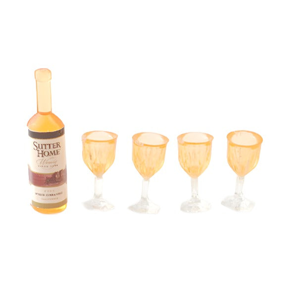 Bottle and 4 Glasses