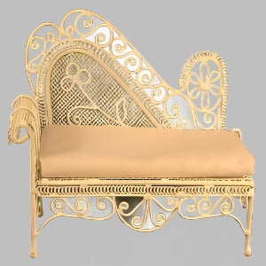 White Wire Chaise Lounge