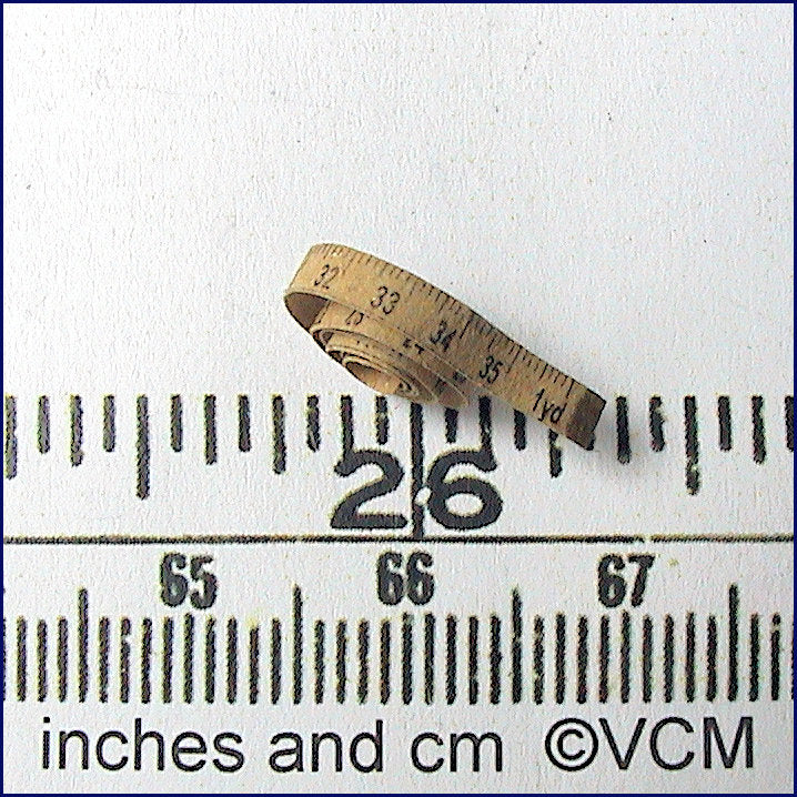 High Detail Tiny Tape Measure Antique Brown