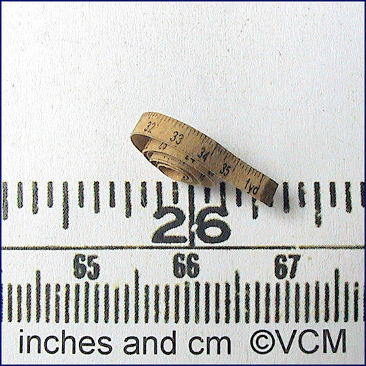 High Detail Tiny Tape Measure Antique Brown