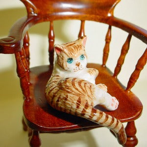 Reclining China Ginger Cat - Chair Not included